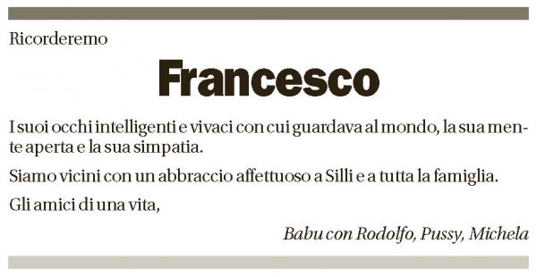 Annuncio funebre Francesco Bertola