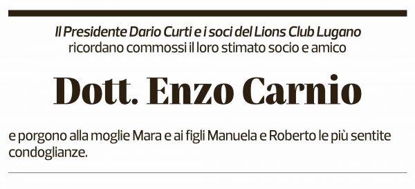 Annuncio funebre Enzo Carnio