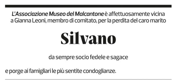 Annuncio funebre Silvano Leoni