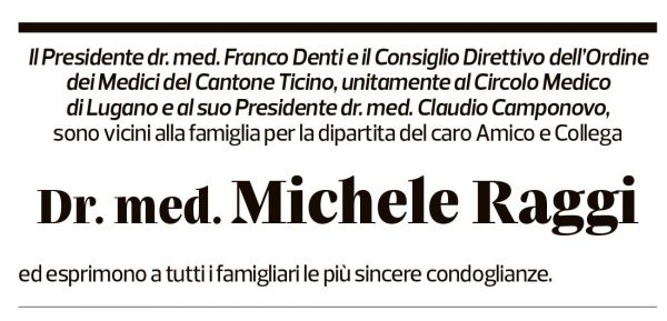 Annuncio funebre Michele Raggi