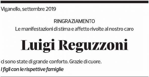 Annuncio funebre Luigi Reguzzoni