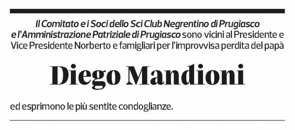 Annuncio funebre Diego Mandioni