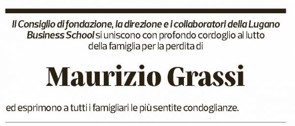 Annuncio funebre Maurizio "mamo" Grassi