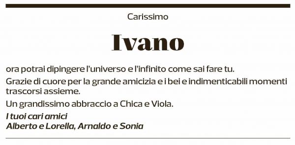 Annuncio funebre Ivano Biasca