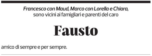 Annuncio funebre Fausto Nesa