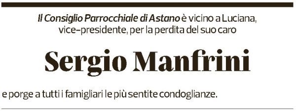 Annuncio funebre Sergio Manfrini