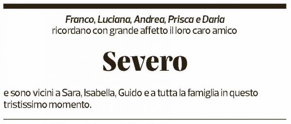 Annuncio funebre Severo Mattinelli