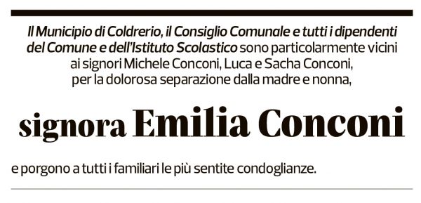 Annuncio funebre Emilia Conconi