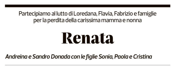 Annuncio funebre Renata Stöckli