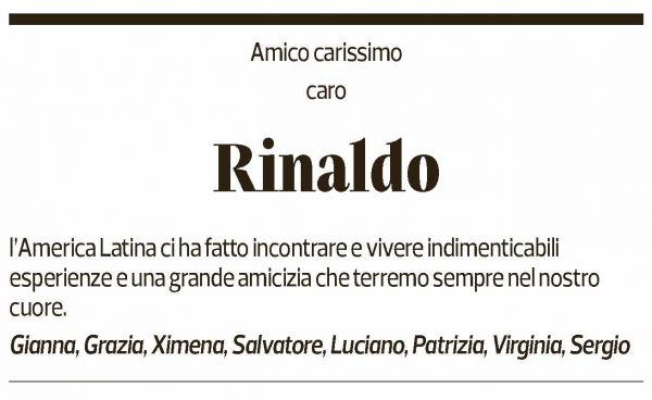 Annuncio funebre Rinaldo Hoffmann