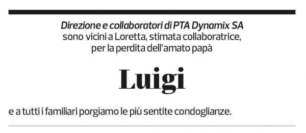 Annuncio funebre Luigi Gallo