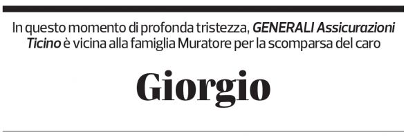 Annuncio funebre Giorgio Muratore