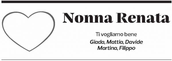 Annuncio funebre Renata Ghirlanda