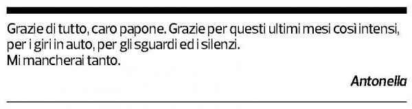 Annuncio funebre Attilio Bignasca