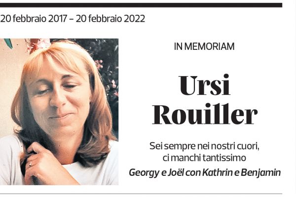 Annuncio funebre Ursi Rouiller