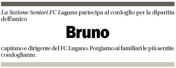 Annuncio funebre Bruno Beyeler