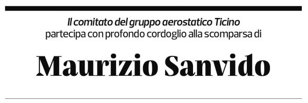 Annuncio funebre Maurizio Sanvido