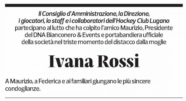 Annuncio funebre Ivana Rossi