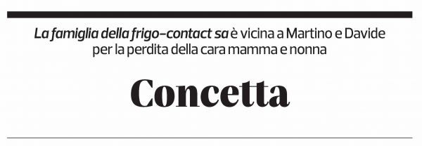 Annuncio funebre Concetta 