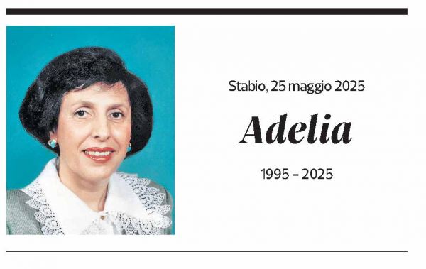 Annuncio funebre Adelia 