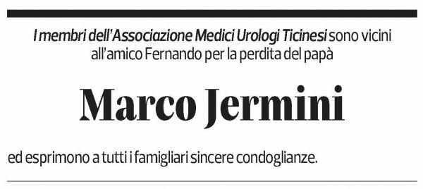 Annuncio funebre Marco Jermini