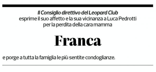 Annuncio funebre Franca 