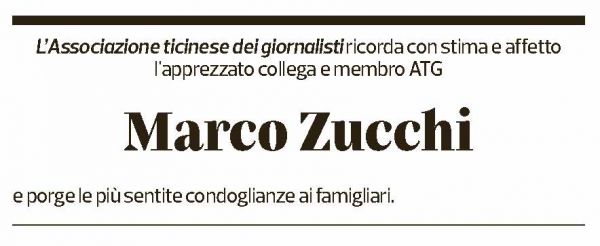 Annuncio funebre Marco Zucchi