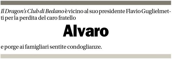 Annuncio funebre Alvaro 