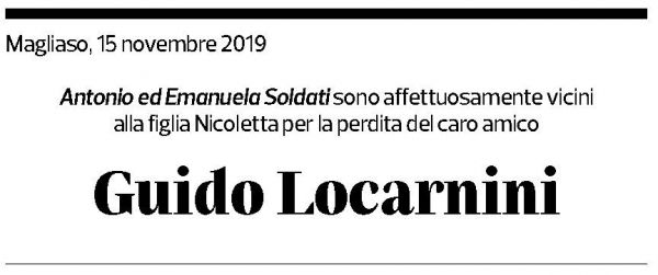 Annuncio funebre Guido Locarnini