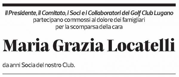 Annuncio funebre Maria Grazia Locatelli