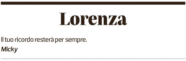 Annuncio funebre Lorenza Massarotti