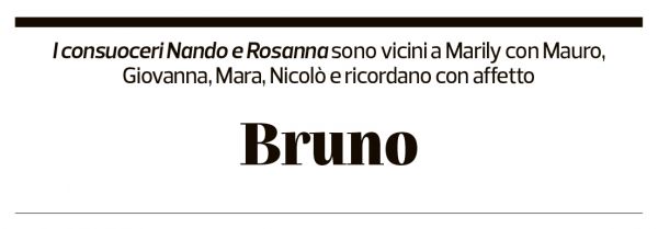 Annuncio funebre Bruno Borri