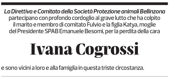 Annuncio funebre Ivana Cogrossi