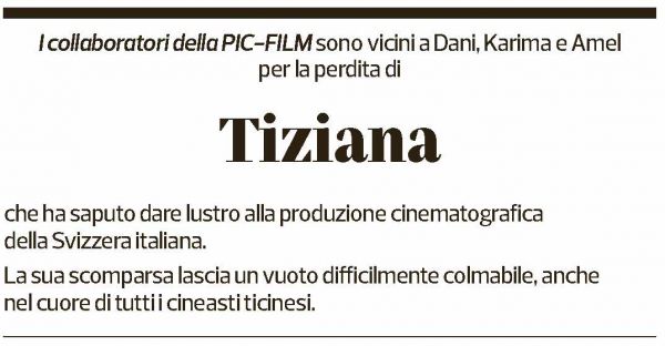 Annuncio funebre Tiziana Soudani