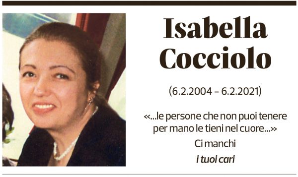 Annuncio funebre Isabella Cocciolo