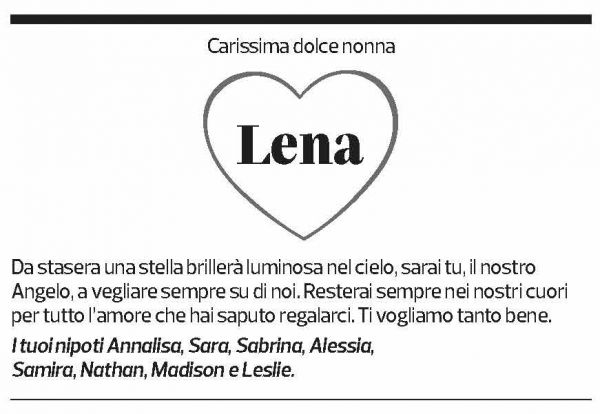 Annuncio funebre Lena Margni (crotta)