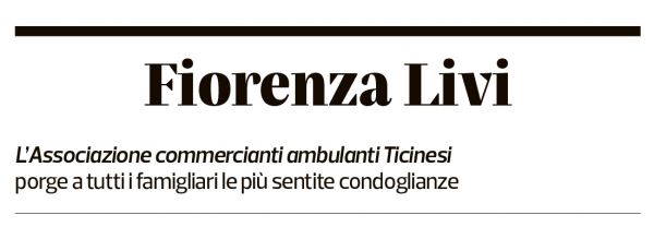 Annuncio funebre Fiorenza Livi