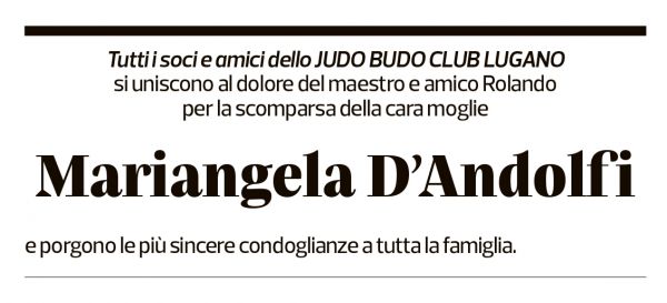 Annuncio funebre Mariangela D'andolfi