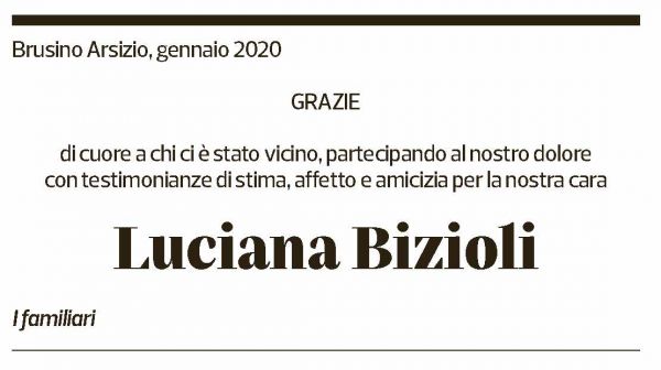Annuncio funebre Luciana Bizioli