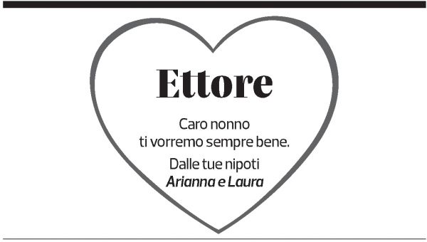 Annuncio funebre Ettore Lurati