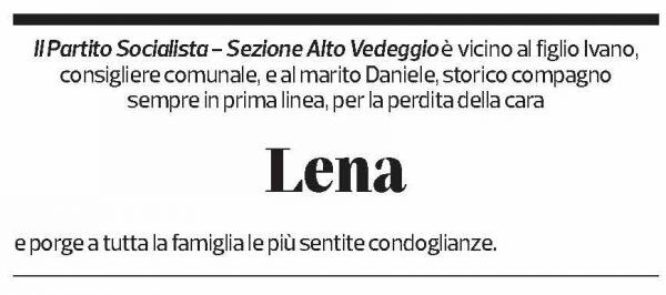 Annuncio funebre Lena Margni (crotta)