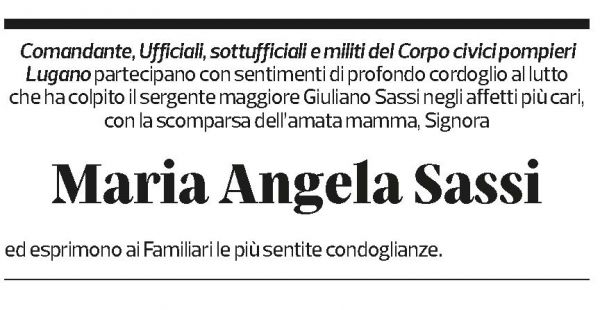 Annuncio funebre Maria Angela Sassi