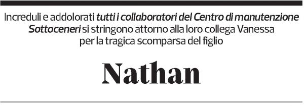 Annuncio funebre Nathan Gaia