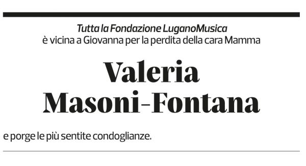 Annuncio funebre Valeria Masoni-fontana