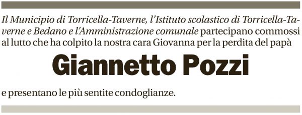 Annuncio funebre Giannetto Pozzi
