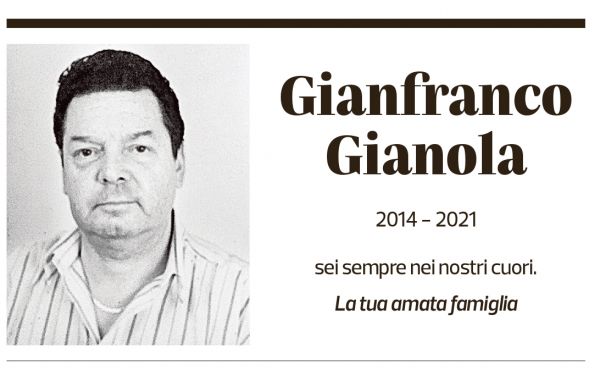 Annuncio funebre Gianfranco Gianola