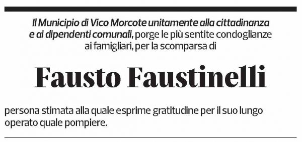 Annuncio funebre Fausto Faustinelli