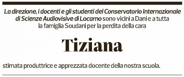 Annuncio funebre Tiziana Soudani