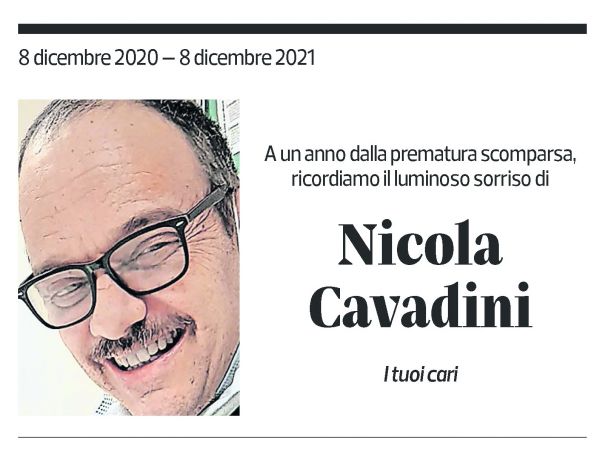 Annuncio funebre Nicola Cavadini