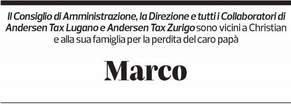 Annuncio funebre Marco Crivelli